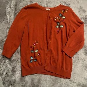 Christopher & Banks Burnt Orange Cardigan
